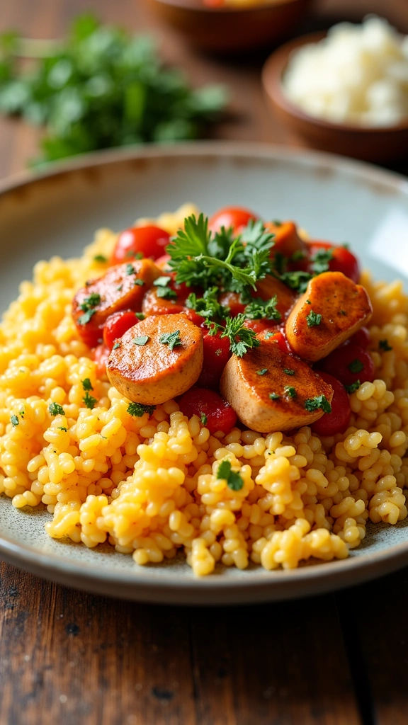 Arroz com Frango e Abobrinha