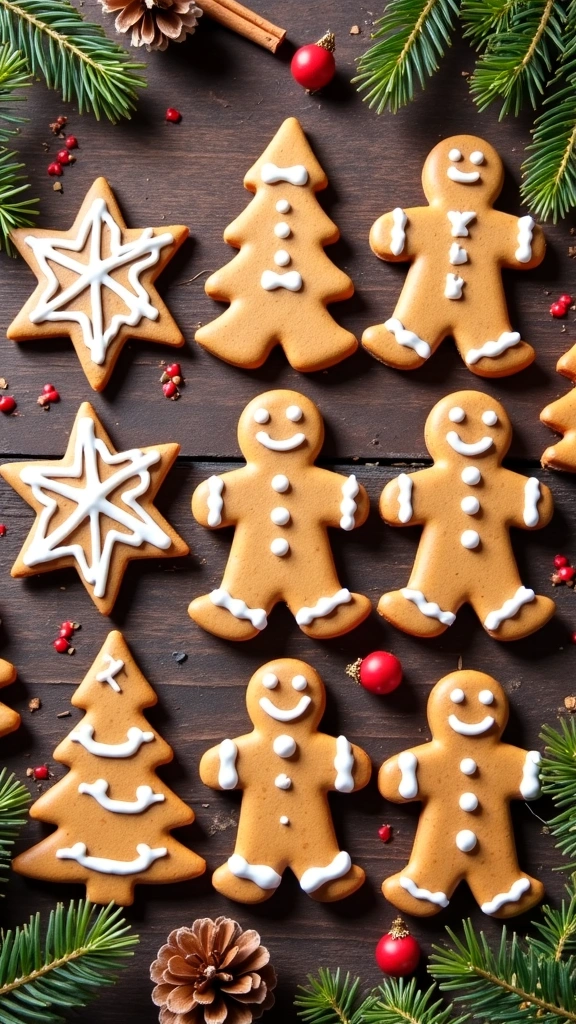 Biscoitos de Gengibre Natalinos