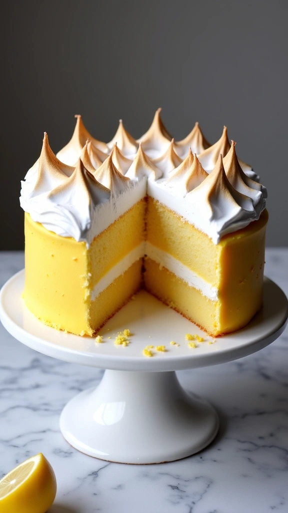 Bolo de Limão Siciliano com Merengue