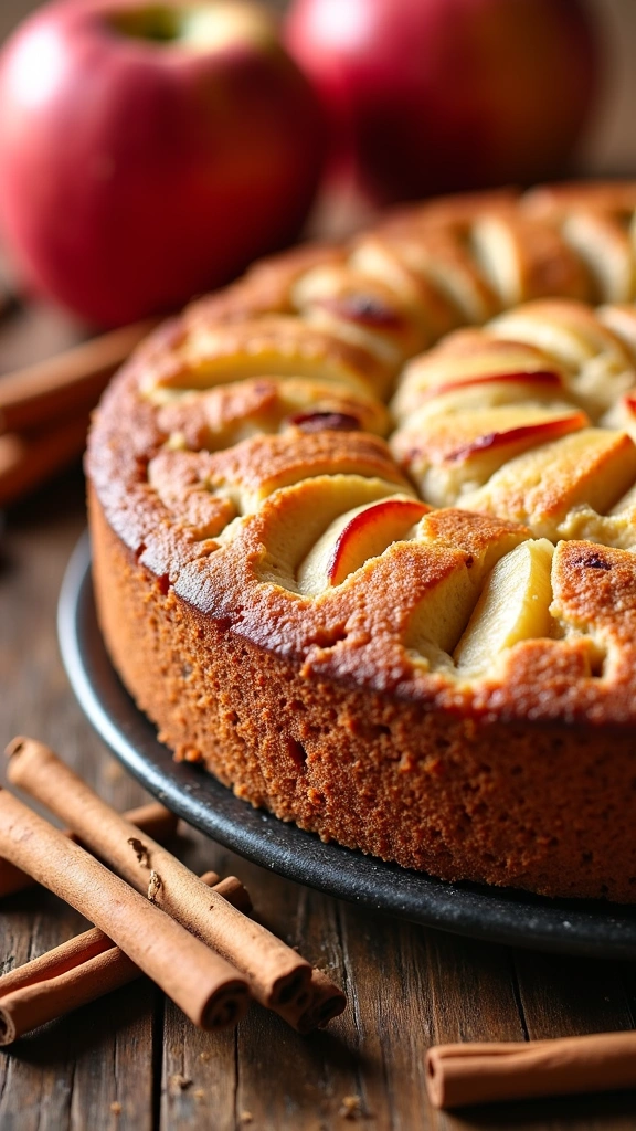 Bolo de maçã com canela