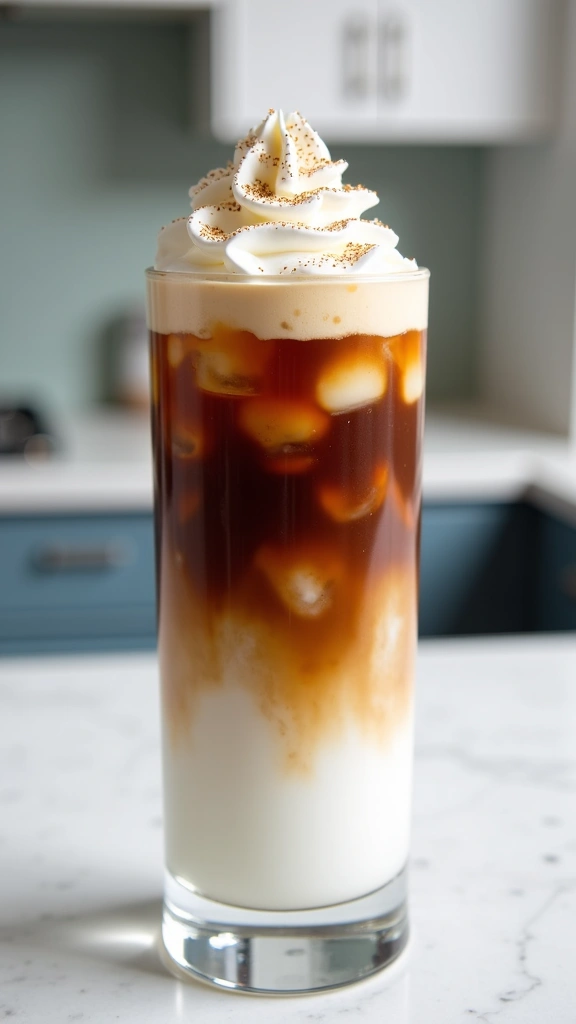 Café Gelado com Chantilly Brilhante