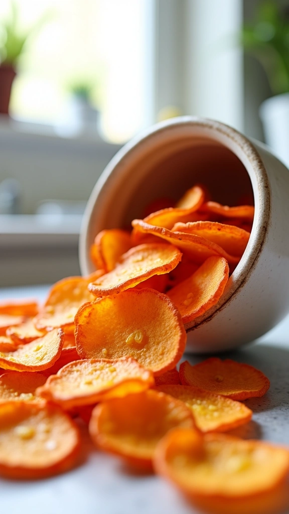Chips de Batata-Doce no Forno