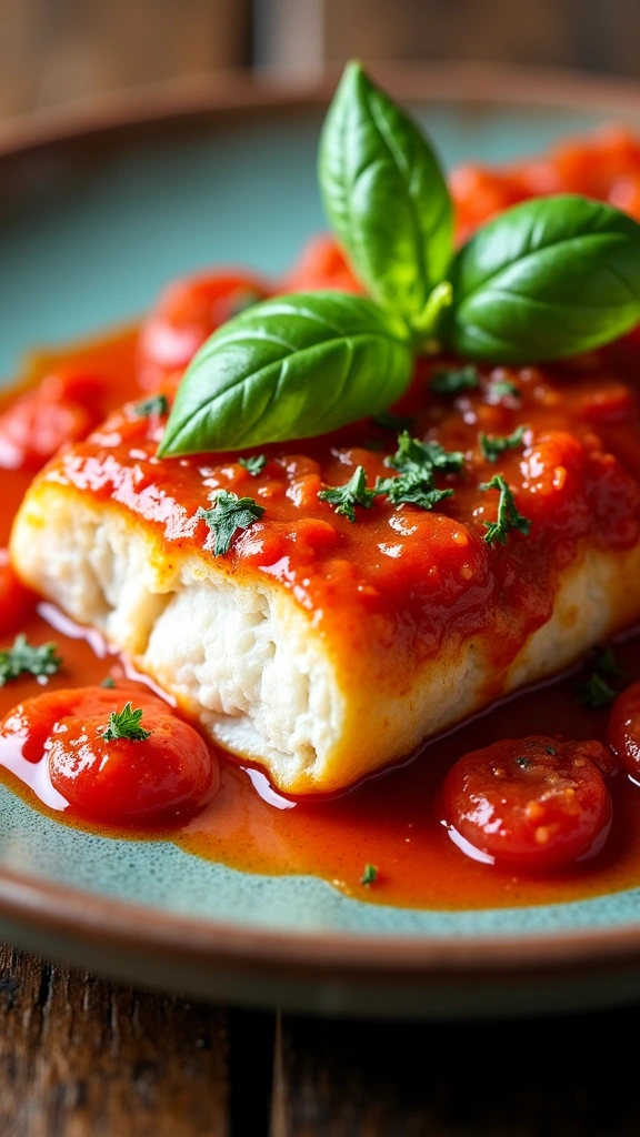 Peixe Assado com Tomate