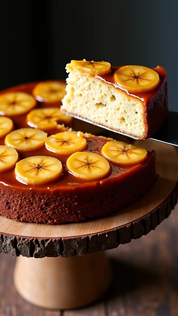Bolo de Banana Caramelizada Perfeito