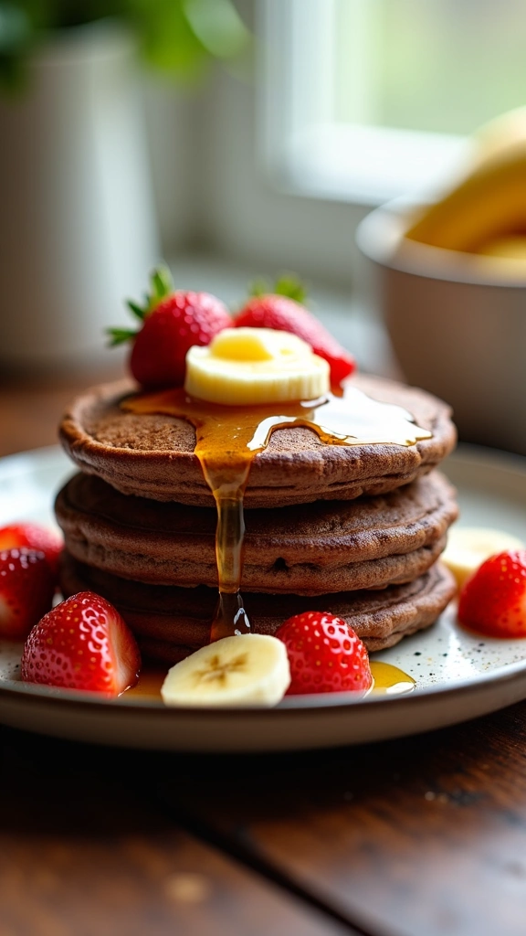 Panquecas de Banana com Cacau