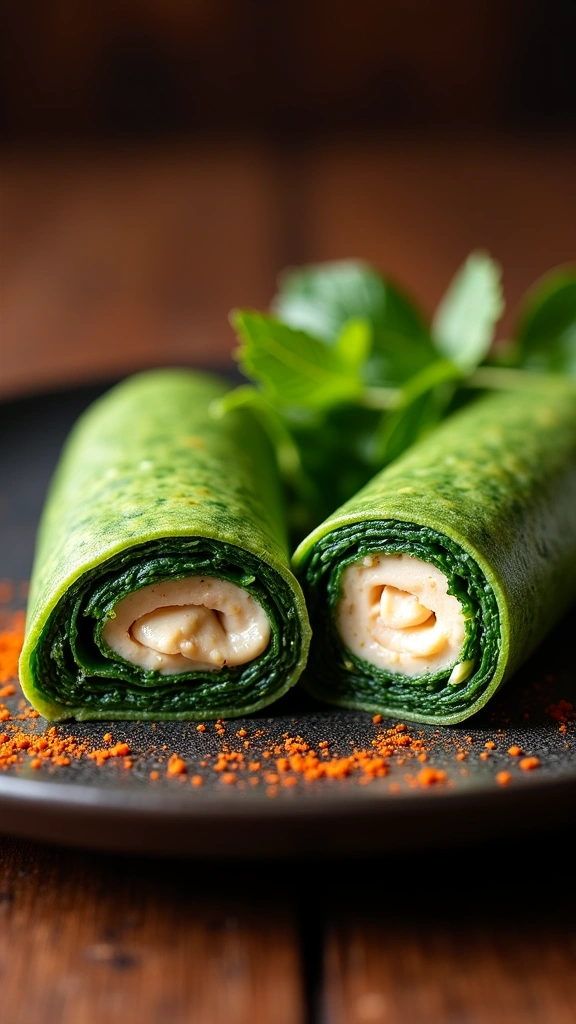 Panqueca Verde com Bacalhau