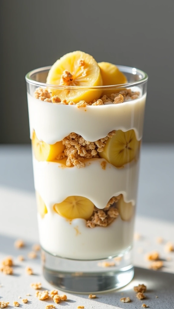 Parfait de Iogurte, Frutas e Granola