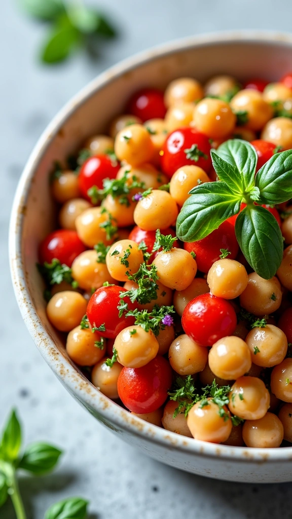 Salada Mediterrânea com Grão-de-Bico