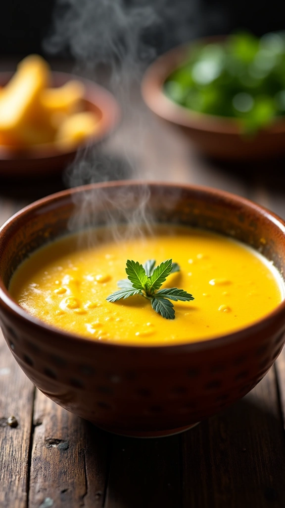 Sopa Cremosa de Milho com Queijo Coalho