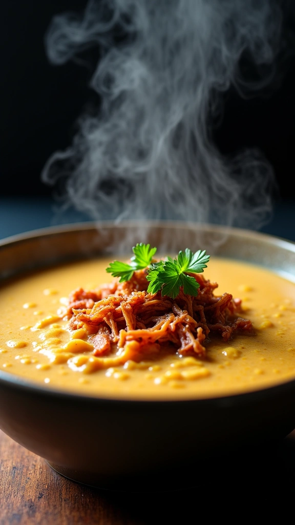 Sopa de Mandioca com Carne Seca