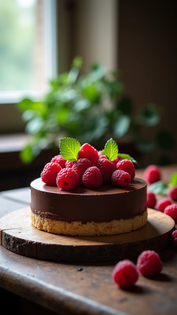Torta Mousse de Chocolate & Framboesa