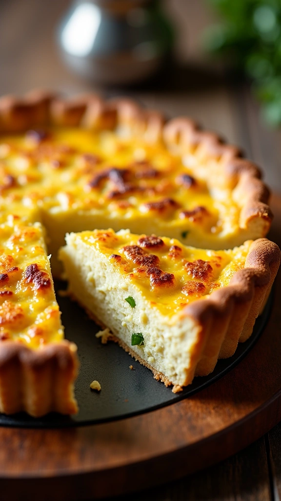 Torta de Couve-Flor com Queijo Minas