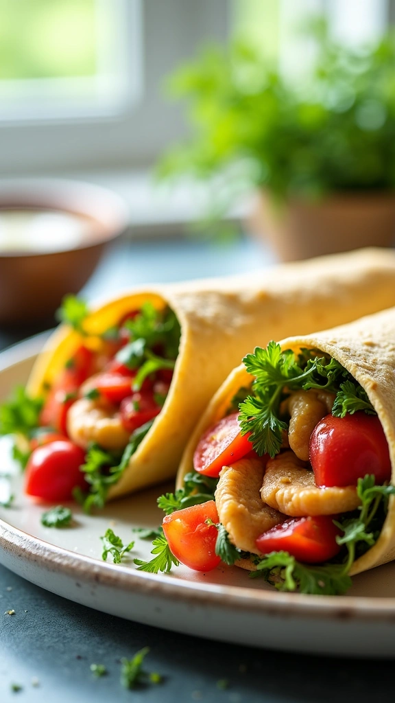 Wraps de Frango e Manga